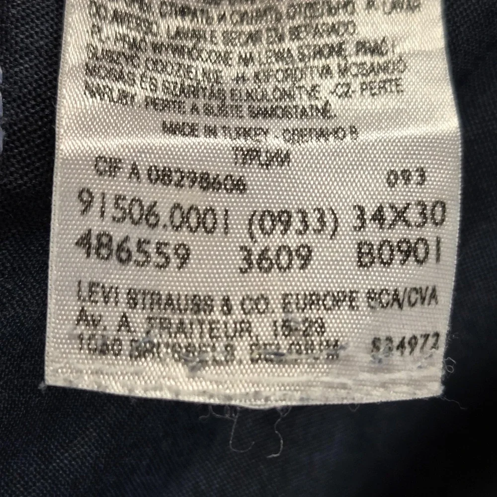 Vintage Levis 506 Jeans Mens Blue Standard Engineered Flap Pockets Fits 32x28